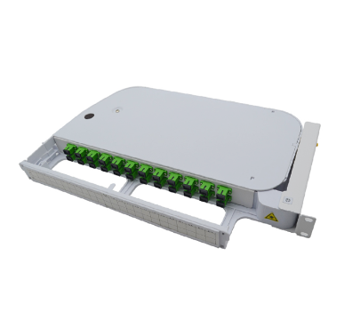 Sliding Type Indoor 24 Port Fiber Optic Patch Panel Wall Mount With Sc Adapter