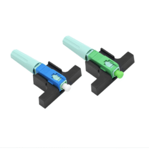 Screw Fiber Optic Fast Connector Green 55mm For FTTH Drop Cables