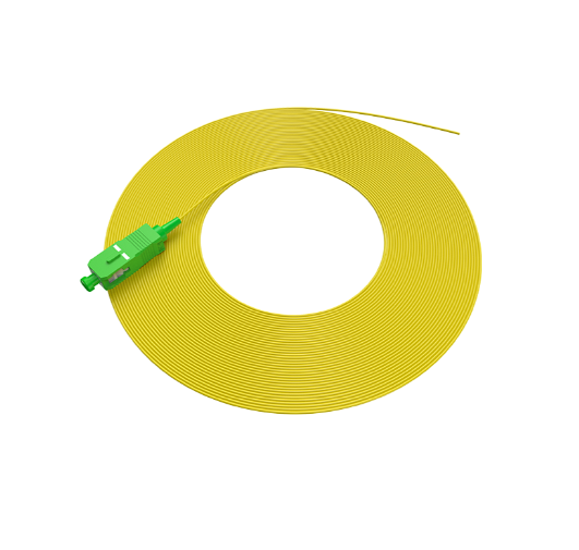 SC APC / UPC 0.9mm LSZH Yellow Jacket Optical Fiber Pigtail