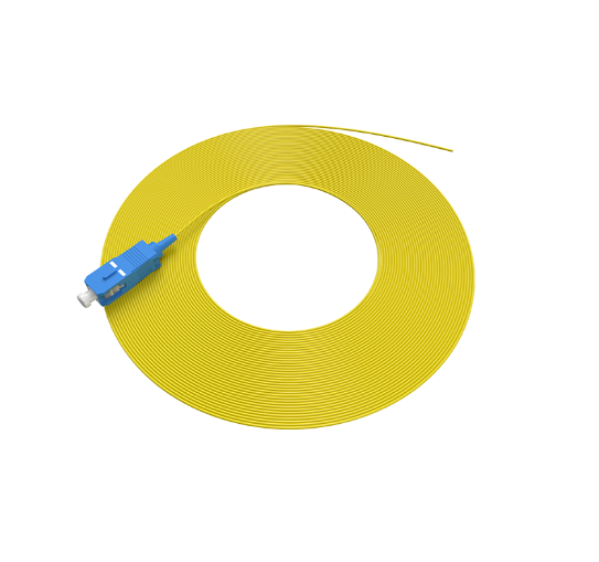 SC APC / UPC 0.9mm LSZH Yellow Jacket Optical Fiber Pigtail - Image 3