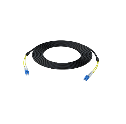 LSZH Jacket 5.0mm Black Fiber Optic Patch Cord For Test Equipment
