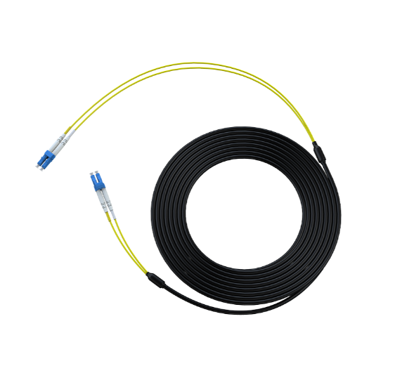 5.0mm Black Fiber Optic Patch Cord G652D With Duplex LC APC Connector - Image 3