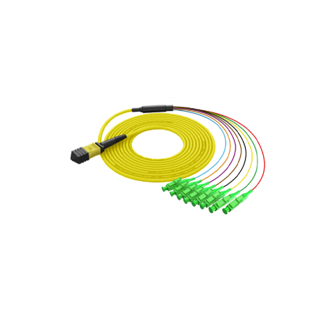 8 Fiber MPO Patch Cord 40G OM4 MPO/MTP To LC Fan Out / Break Out Cables