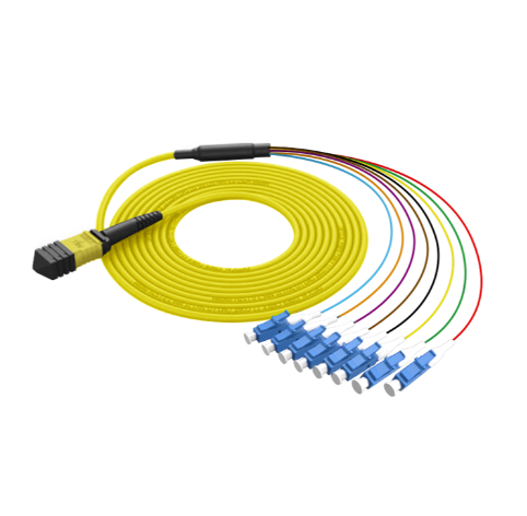 8 Fiber MPO Patch Cord 40G OM4 MPO/MTP To LC Fan Out / Break Out Cables - Image 2