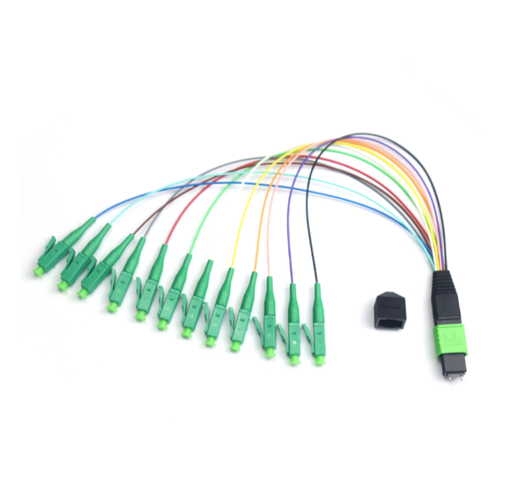 Cost-effective 50/125μm MPO/MTP to LC OM3 12Fibers Fiber Ribbon Cable - Image 3