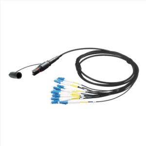 FTTx IP68 Waterproof OptiTap Type MPO to LC 12 Core Breakout Patch Cord
