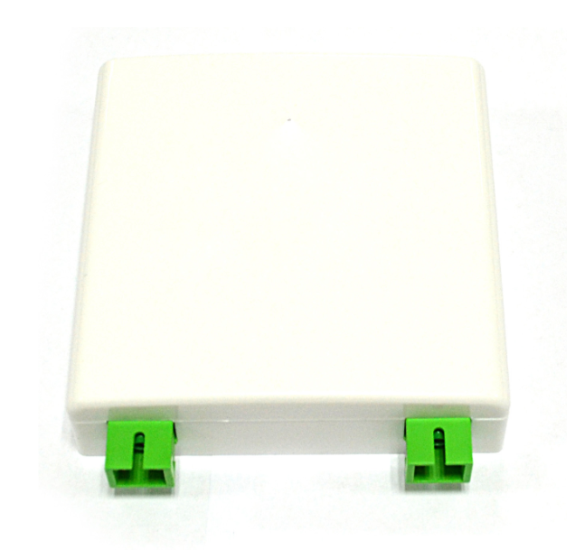 White Plastic 2 Port Fiber Optic Rossette Box with SC Adapter - Image 4