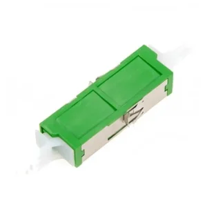 E2000 APC to E2000 APC Single Mode Simplex Fiber Optic Adapter – With Metal Flange