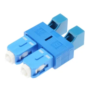 LC Female to SC Male Single Mode Duplex Hybrid Fiber Optic Adapter