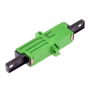E2000 APC to E2000 APC Single Mode Simplex Fiber Optic Adapter – Plastic Body With Flange