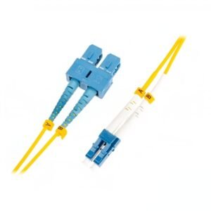 Single Mode LC UPC to SC UPC Duplex Fiber Patch Cable – 2.0mm for Long-Distance Network Cabling