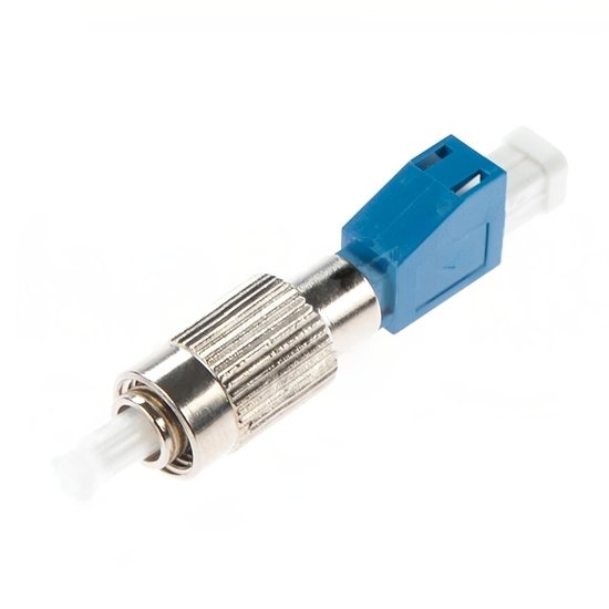 LC Female to FC Male Single Mode Simplex Hybrid Fiber Optic Adapter - Image 2