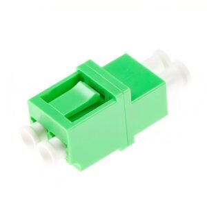LC APC to LC APC Duplex Low-Profile Fiber Optic Adapter – Without Flange