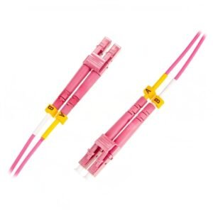 OM4 LC UPC to LC UPC Multimode Duplex Fiber Patch Cable – 2.0mm for High-Density Data Center Cabling