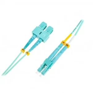 OM3 LC UPC to SC UPC Multimode Duplex Fiber Patch Cable – 2.0mm for Enterprise and Data Center Networks