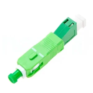 LC APC Female to SC APC Male Single Mode Simplex Hybrid Fiber Optic Adapter