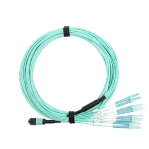 8 Fiber OM3 MPO MTP to LC UPC Breakout Fiber Patch Cable – for High-Density Data Center Cabling