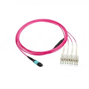 8 Fiber OM4 MPO to LC Breakout Fiber Patch Cable – for High-Density Data Center Cabling