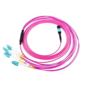 8 Fiber OM4 MPO MTP to LC UPC Breakout Fiber Patch Cable – for High-Density Data Center Cabling