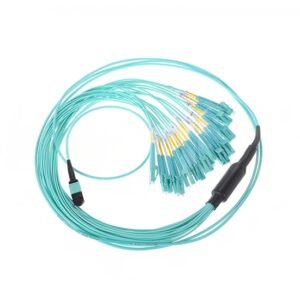24 Fiber OM3 MPO MTP to LC UPC Breakout Fiber Patch Cable – for High-Density Data Center Cabling
