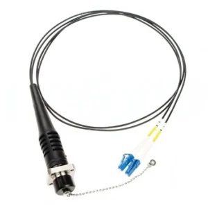 ODC Socket–LC/UPC SM 2-Core Fanout Outdoor Fiber Patch Cord, 2.0mm TPU Jacket