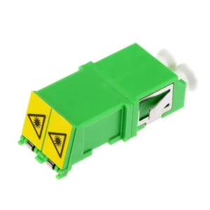 LC APC to LC APC Duplex Shutter Fiber Optic Adapter – Without Flange for Laser-Safe Applications