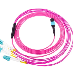 8 Fiber OM4 MPO MTP to LC UPC Breakout Fiber Patch Cable – for High-Density Data Center Cabling