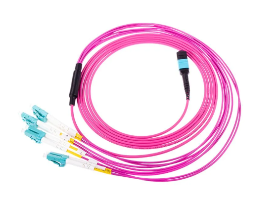 8 Fiber OM4 MPO MTP to LC UPC Breakout Fiber Patch Cable – for High-Density Data Center Cabling - Image 2
