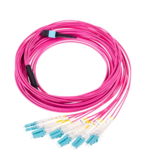 12 Fiber OM4 MPO to LC UPC Breakout Fiber Patch Cable – for High-Density Data Center Cabling