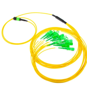 12 Fiber Single Mode MPO MTP to SC APC Simplex Breakout Fiber Patch Cable – for FTTH and Access Networks