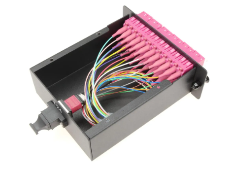 FHD 1U 96F MPO/MTP to LC Fixed Rack-Mount Fiber Optic Patch Panel | 4-Cassette – for Data Center - Image 3