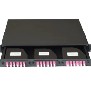 MPO/MTP LGX Sliding Fiber Optic Patch Panel, 1U 3-Slot, Up to 72F LC, 19-Inch Rack-Mount – for Data Center Deployment