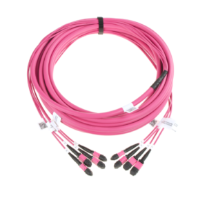 96 Core 8 × 12F MPO/MTP to 8 × 12F MPO/MTP OM4 Fiber Optic Patch Cable