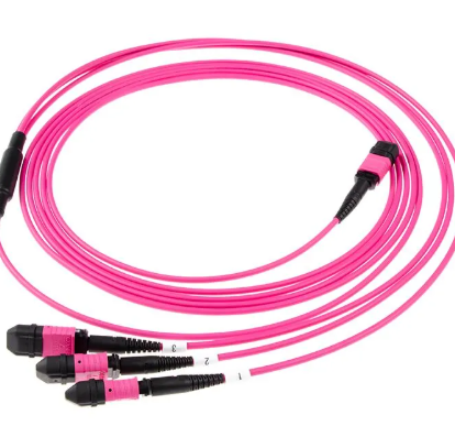 24-Fiber MPO OM4 Breakout Patch Cable with 3×MPO-8 for High-Density Data Centers