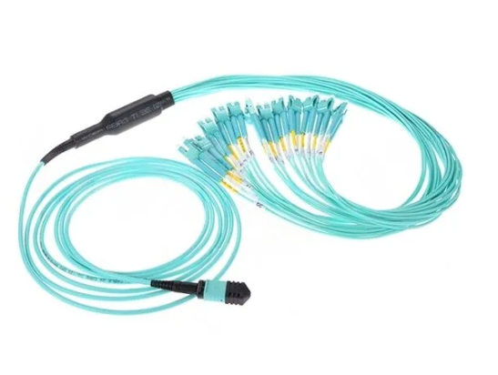 24 Fiber OM3 MPO MTP to LC UPC Breakout Fiber Patch Cable – for High-Density Data Center Cabling - Image 2