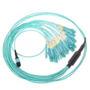 24 Fiber OM3 MPO MTP to LC UPC Breakout Fiber Patch Cable – for High-Density Data Center Cabling