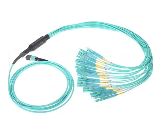 24 Fiber OM3 MPO MTP to LC UPC Breakout Fiber Patch Cable – for High-Density Data Center Cabling - Image 3