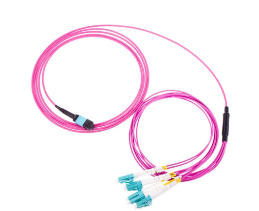 8 Fiber OM4 MPO MTP to LC UPC Breakout Fiber Patch Cable – for High-Density Data Center Cabling - Image 3