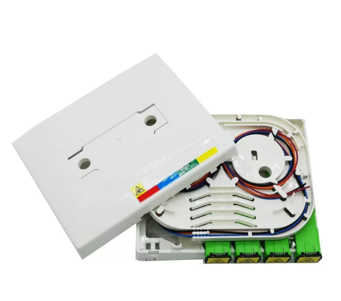 Fiber Optic Wall Plate Outlet 4 Part Socket Panel Faceplate