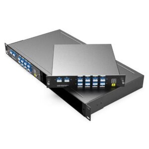 Dual Fiber 8CH O-BAND DWDM MUX DEMUX, LC/UPC, LGX Box, and 2 Slots 1U Rack