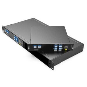 Single Fiber 4CH 8 Waves C21-C28 DWDM MUX/ DEMUX, With EXP,1310nm and Monitor Port, LC/UPC, LGX Box, and 2 Slots 1U Rack