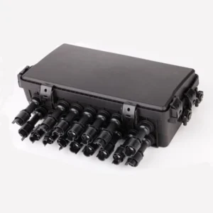 Optic Cable Internet 16 Sc Waterproof Fiber Atb Box, Ip67, Black, 48 Cores, 2in 2 Out Cable Port 8-12mm